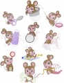 Sewing Mice is a filled set of 10 designs for 130mm x 180mm hoops.