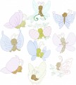 Cute Butterfly  a set is 10 designs for 200mm x 200mm hoops
