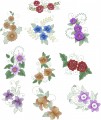 Dainty Florals is a filled set of 10 designs for 130mm x 180mm hoops