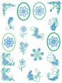 These are the 18 designs in the set.  They are great for quilting projets, tableware, T Shirts and anywhere else. (The border designs are not included in this set)