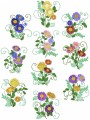 Daisies. A set of ten designs for 150mm x 150mm hoops.